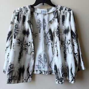 Sag Harbor Black and White Textured Jacket